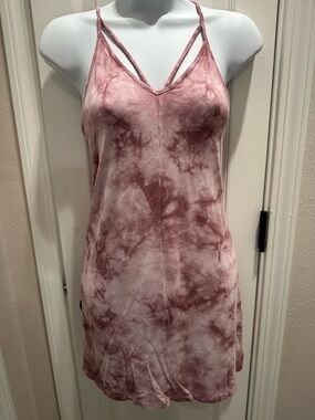 American Eagle Outfitters Pink Tie-Dye Slip Top